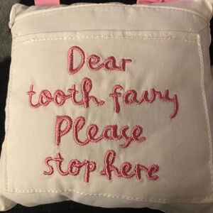 Girls Tooth Fairy Pillow pocket for tooth